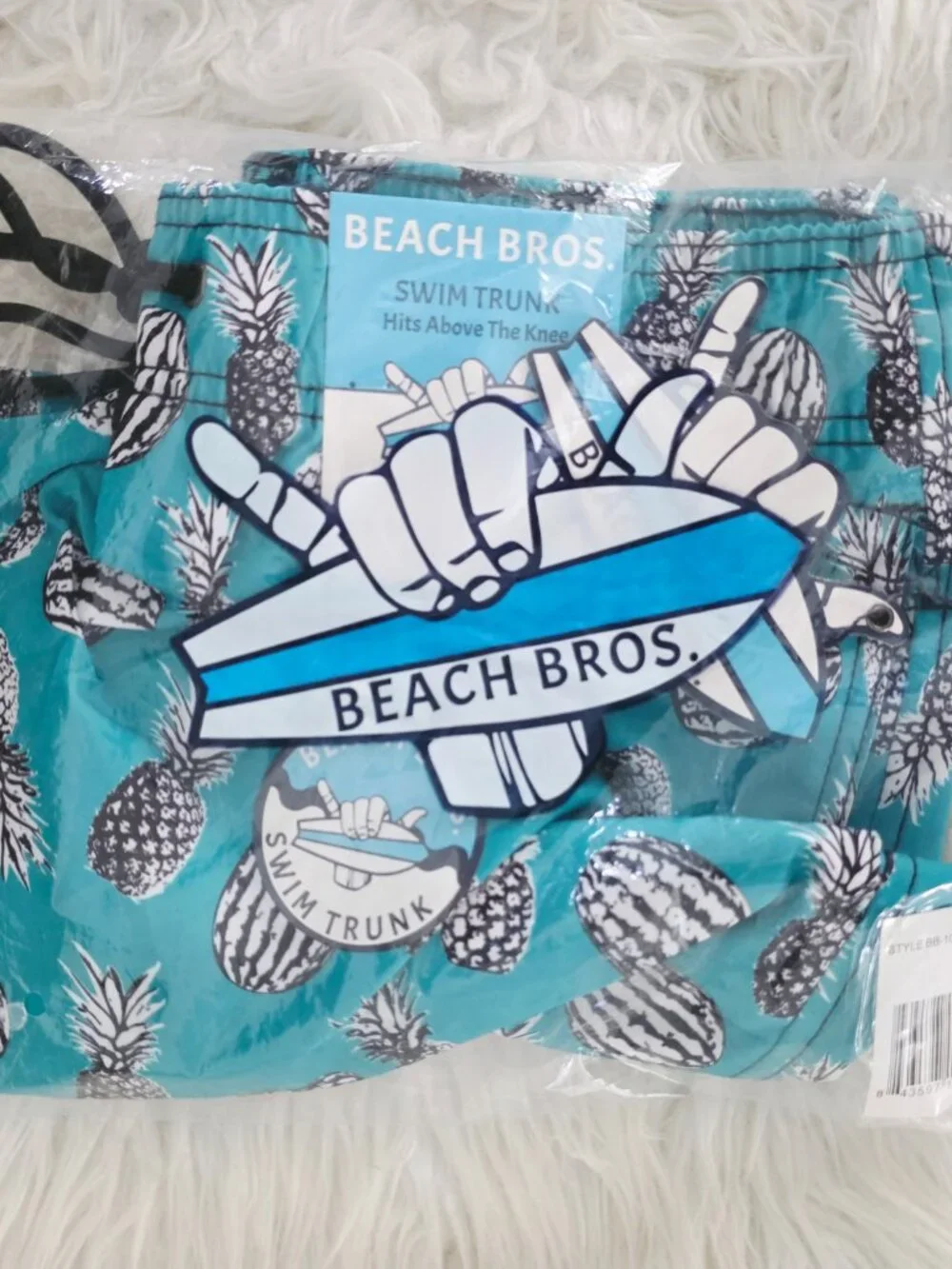 NWT Beach Bros Men's Swim Trunks Fruit X-Ray Aqua BB-104-48